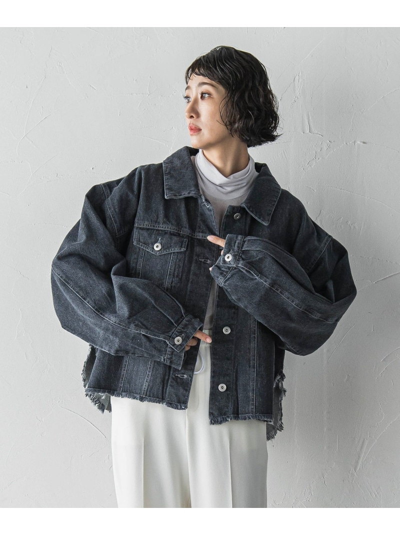 【SALE／50%OFF】【biyori】"抜け感シルエットでこなれ感"オトナGジャン≪手洗い可能≫ la.f... ラ・エフ ジャケット・アウター テーラードジャケット・ブレザー ネイビー ブラック【RBA_E】【送料無料】[ Fashion]｜JAVA ONLINE