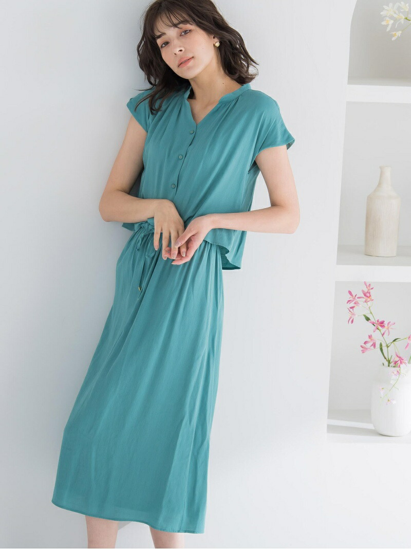 訳あり 麻調合繊キャップスリーブワンピース 手洗い可能 Ketty ケティ ワンピース ドレス シャツワンピース