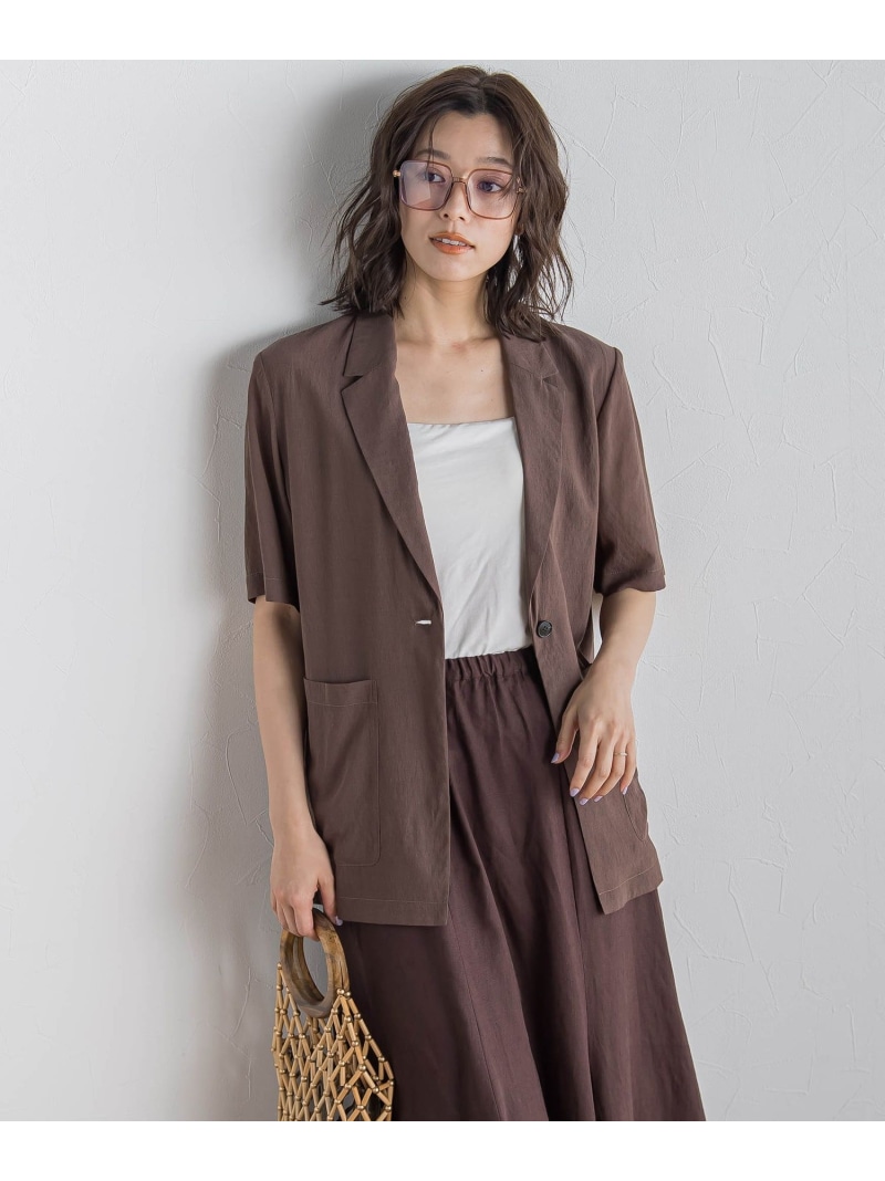 【SALE／30%OFF】TR強撚風染め上衣≪室内用便器能力のある≫ Droite lautreamont ドロワット・ロートレアモン ジャケット・アウター テーラードジャケット・ブレザー 赤銅色 白いこと 黒いこと【RBA_E】【貨物輸送無料】[ Fashion]