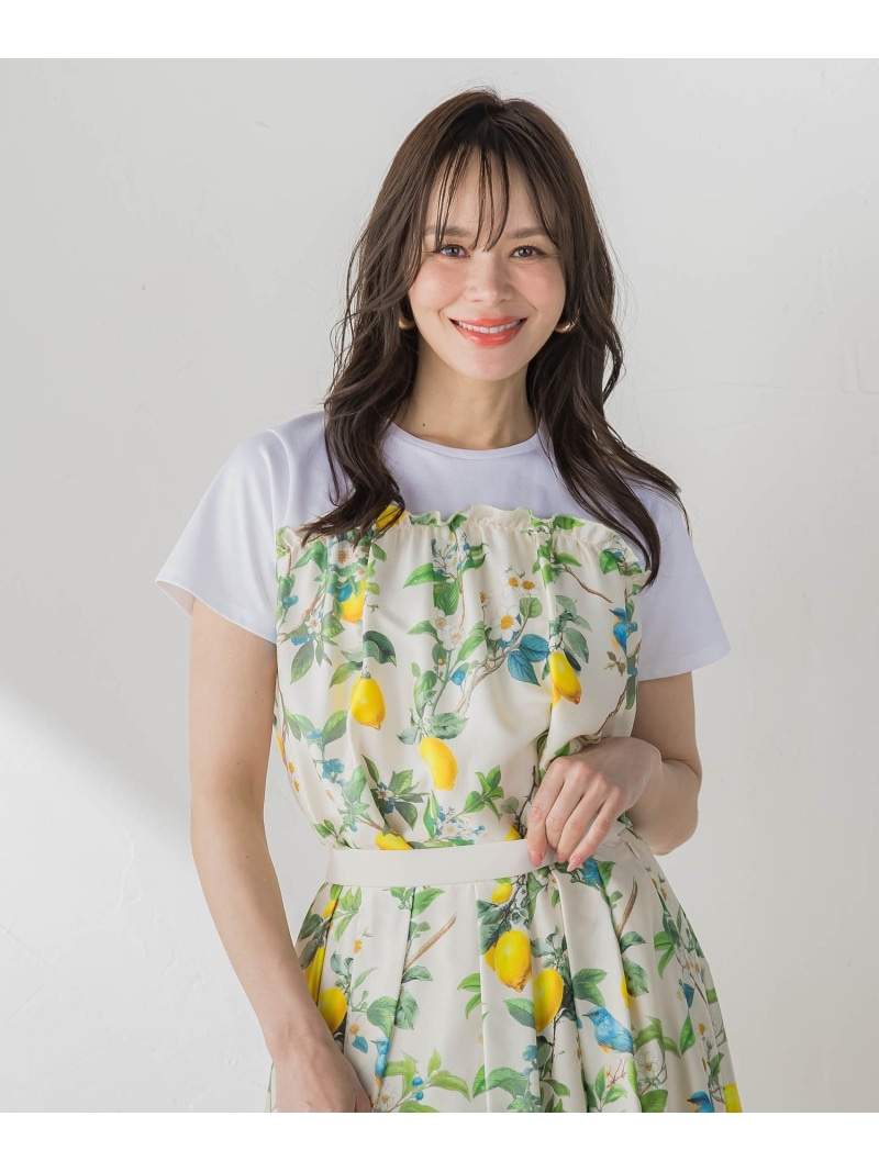【WEB押さえる】檸檬うつり変わりカットソー Viaggio Blu ビアッジョブルー トップス カットソー・プルオーバー ベージュ 米国海軍【貨物輸送無料】[ Fashion]