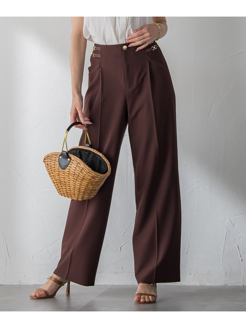 ストレートワイドパンツ Viaggio Blu ビアッジョブルー パンツ その他のパンツ ブルー ブラウン【送料無料】[ Fashion]｜JAVA ONLINE