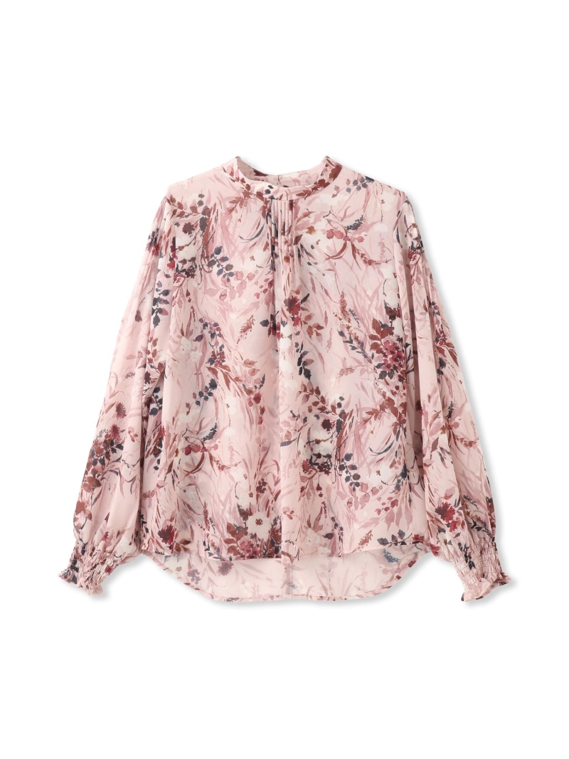 【SALE／50%OFF】スタンドカラーブラウス≪手洗い可能≫ LAUTREAMONT DE CLASSE ロートレアモン トップス シャツ・ブラウス ブルー ピンク【RBA_E】【送料無料】[ Fashion]
