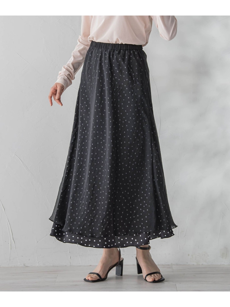 【SALE／40%OFF】オーガンジーレイヤードスカート Droite lautreamont ドロワット・ロートレアモン スカート その他のスカート ブラック ネイビー【RBA_E】【送料無料】[ Fashion]｜JAVA ONLINE