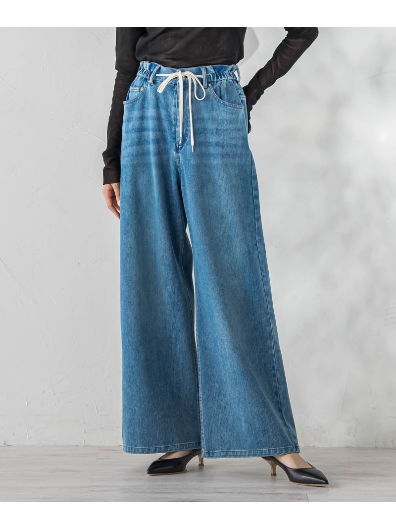 ジャージデニムパンツ Droite lautreamont ドロワット・ロートレアモン パンツ ジーンズ・デニムパンツ ブルー【送料無料】[ Fashion]