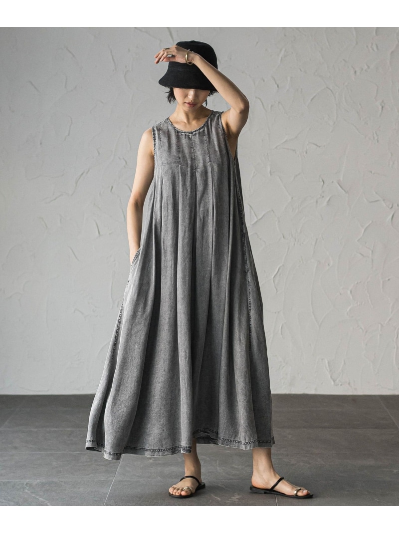 【新色加えること】ゆれるデニムノースリーブワンピース MAYSON GREY メイソングレイ 衣装・御召しもの 衣装 青み 米国海軍【貨物輸送無料】[ Fashion]
