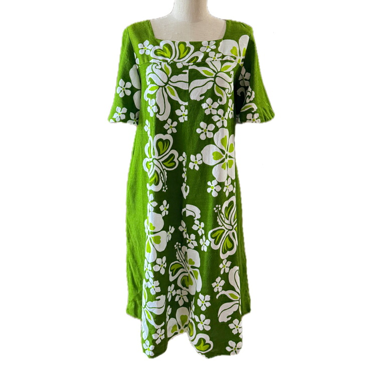 【中古/Used】1970s Vintage Muu Muu ドレス Searsビンテージ ムームードレス｜JayHawaiianMusic