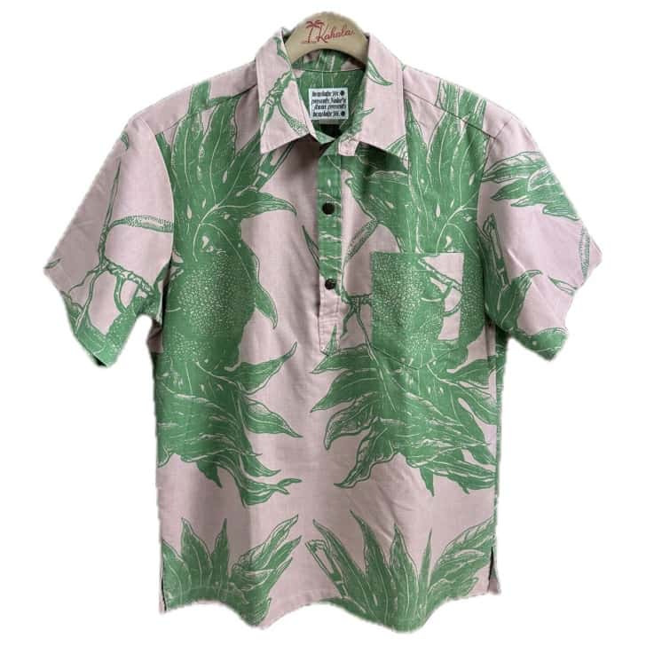 【Used/古着】 00s Nake`u Awai Honolulu アロハシャツ プルオーバー　Lサイズ Panadanus 赤ベージュ 24,257円