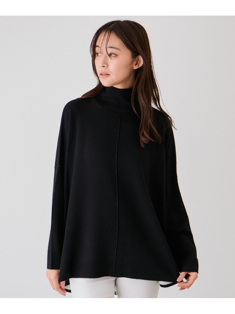 【SALE／30%OFF】リバーシブルWフェイスポンチョ風ニットプルオーバー JAYRO ジャイロ トップス ニット ブラック オレンジ【RBA_E】【送料無料】[ Fashion]