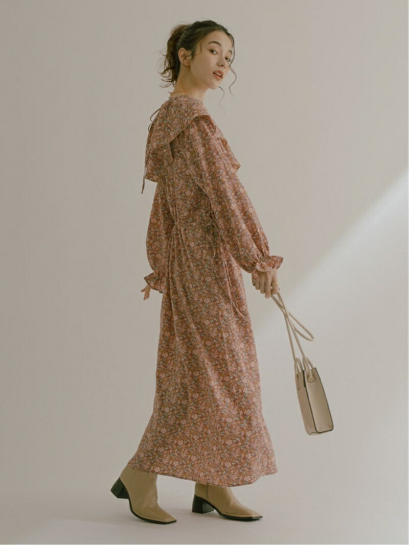 W 小花pt大衿ワンピース Jayro ジャイロ ワンピース 長袖ワンピース 送料無料 Rakuten Fashion Enof Dz