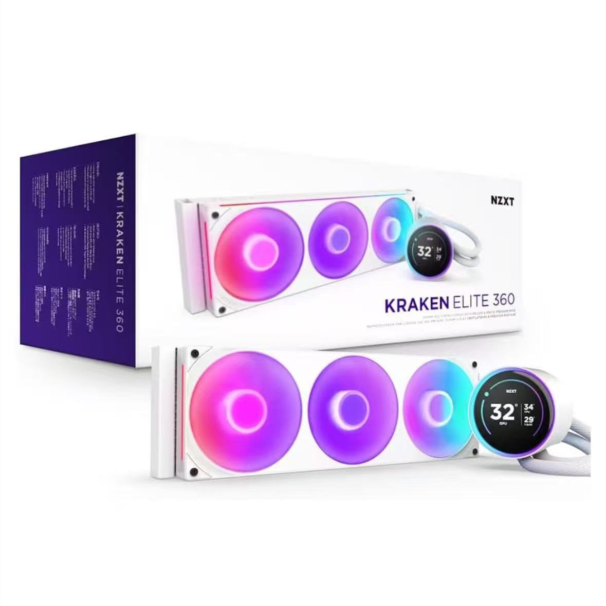NZXT Kraken Elite 360 RGB v2 簡易水冷CPUクーラー ホワイト RL-KR36E-W2｜JBLショップ
