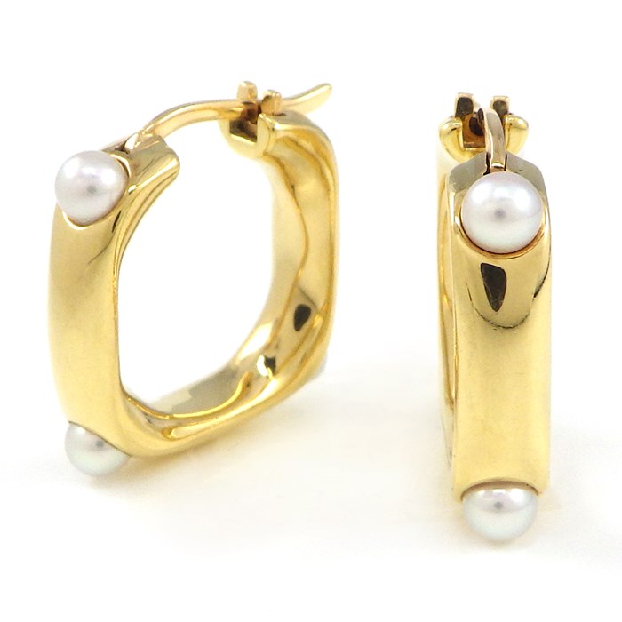 【MIKIMOTO】K18YG ベビーパール リボンピアス 希少 ミキモト ベビーパール ピアス k18WG リボン 新品・未使用