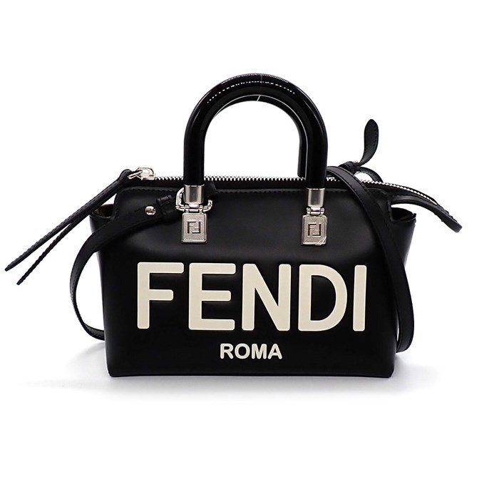 【人気カラー】FENDI キャナイ スモール チェーンショルダーバッグ ミニ 黒 フェンディミニキャナイ ズッカ柄 ブラウン/黒 ゴールド金具