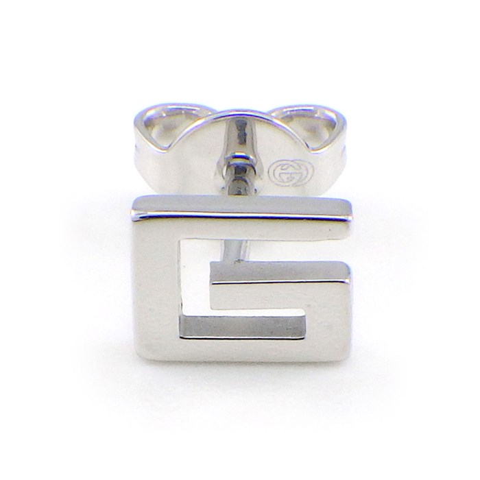 GUCCI グッチ　2連スクエアGピアス　925 希少 org.jpg