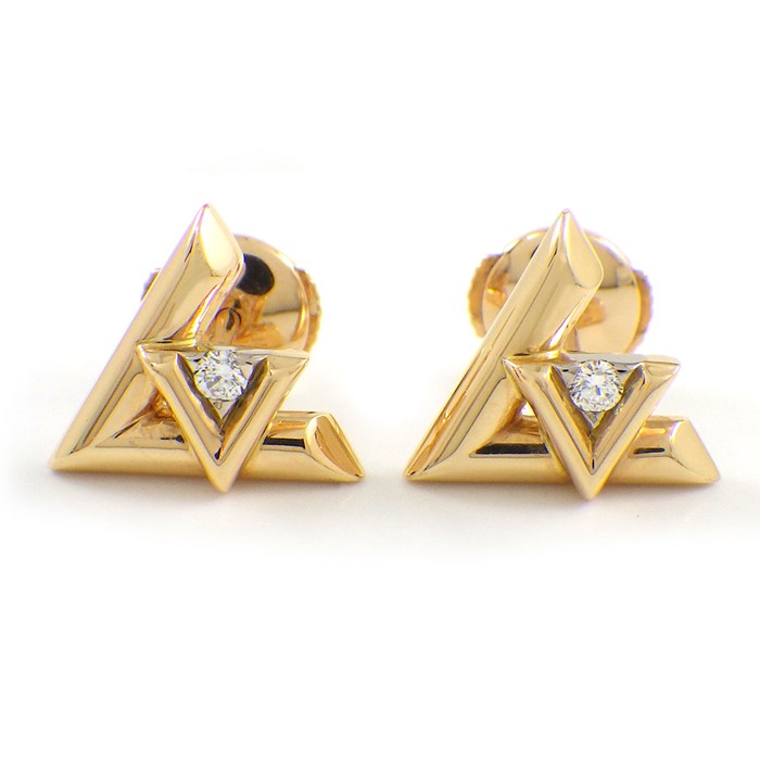 楽天市場】ルイヴィトン ピアス K18YG ダイヤ1P(約0.02ct