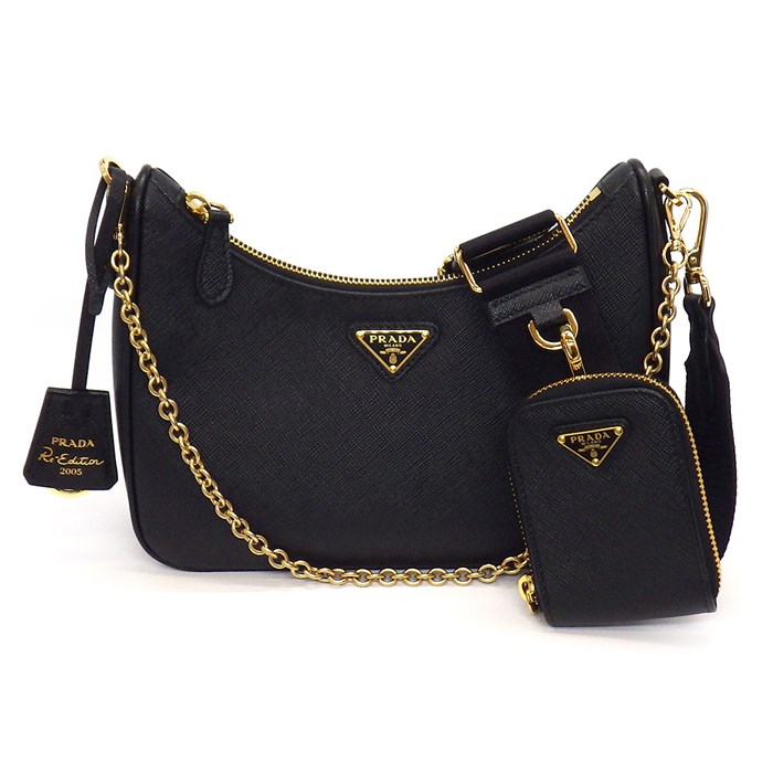 箱付きPRADA プラック ショルダーバッグ　ハンドバッグ 楽天市場】プラダ PRADA ハンドバッグ ショルダーバッグ Re