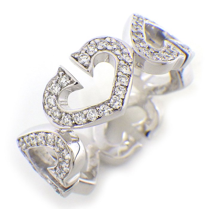 楽天市場】カルティエ Cartier リング Cハート ダイヤモンド
