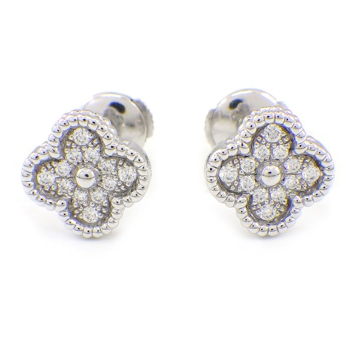 Van Cleef & Arpels フラワーピアス 上品【Van Cleef & Arpels】ダイヤモンド フリヴォル ピアス