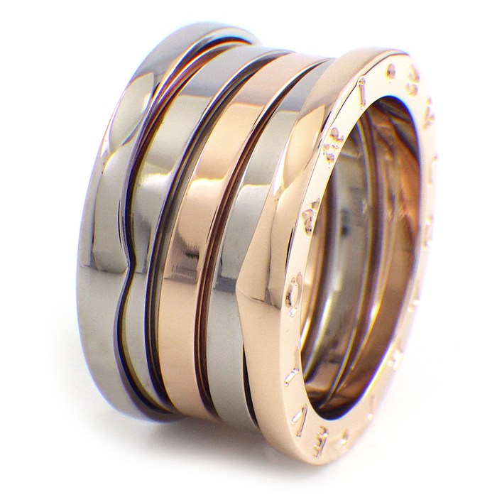 楽天市場】ブルガリ BVLGARI ビーゼロワン リング K18WG 3バンド S #56