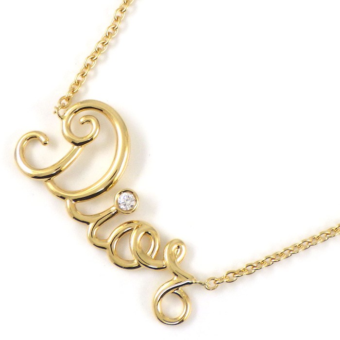 【15日限定★ポイント3倍】 クリスチャンディオール Christian Dior ネックレス ディオールアムール JOUI95051_0000 1ポイント ダイヤモンド 0.03ct K18YG 【中古】