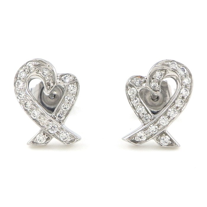 Tiffany & Co. ハート型シルバーピアス　ダイヤ 楽天市場】ティファニー Tiffany & Co. ピアス ハートシェイプ