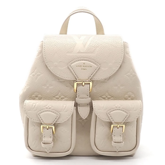 ルイ・ヴィトン LOUIS VUITTON バックパック/リュックサック バックアップ M47106 クレーム モノグラムアンプラント レザー ゴールド金具 【中古】