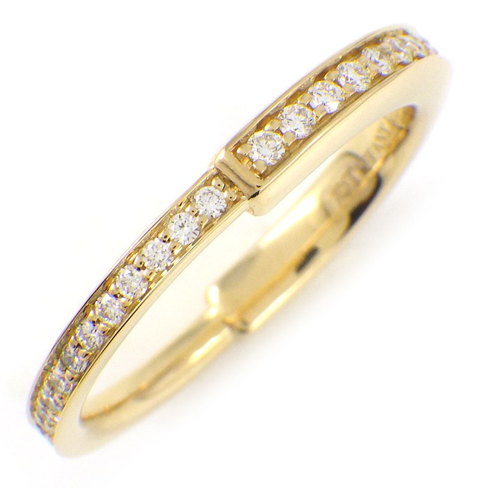 【最大3万円OFFクーポン配布中】 ティファニー Tiffany & Co. リング ロック フル パヴェ ダイヤモンド 計0.38ct K18YG 14号 【中古】
