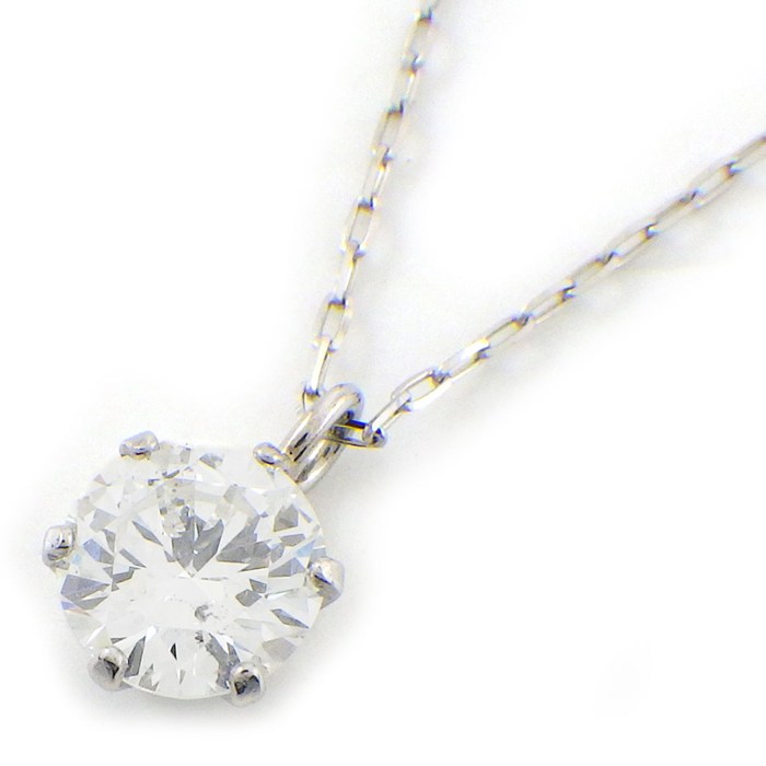 【15日限定★ポイント3倍】 【ダイヤモンド】 ネックレス ソリテール ソリティア ダイヤモンド 0.338ct(H/SI2/GD) PT900 PT850