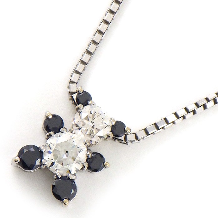 【ダイヤモンド】 ネックレス パンダモチーフ ベネチアンチェーン ダイヤモンド 計0.65ct K18WG 【中古】|ジェイビーワークス 店