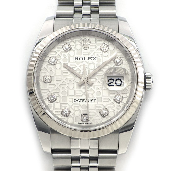 ロレックス Rolex 腕時計 デイトジャスト 116234G M番 2007-2008年製 10ポイント ダイヤインデックス 彫コン シルバー コンピューター文字盤 デイト K18WG SS 自動巻き 【箱・保付き】 【中古】 楽天市場】ロレックス Rolex 腕時計 デイトジャスト 116234G M番 2007