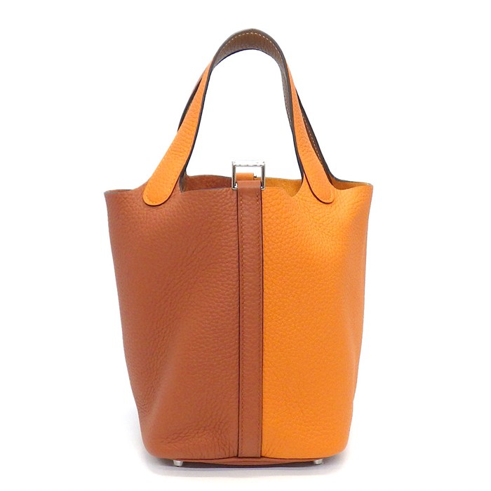 【最大3万円OFFクーポン配布中】 エルメス HERMES ハンドバッグ ピコタンロック PM カザック2 W刻印 2024年 オレンジ キュイーブル ゴールド トリヨンクレマンス シルバー金具 【中古】