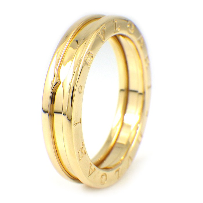 【最大3万円OFFクーポン配布中】 ブルガリ BVLGARI リング B-zero1 ビーゼロワン XS 346554 1バンド ロゴ K18YG 18号 / #58 【中古】 110,000円
