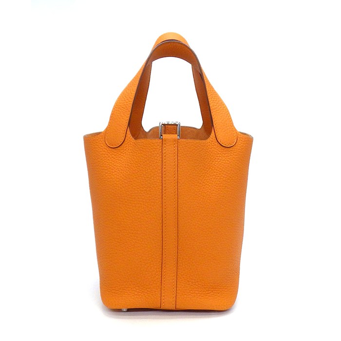 【最大3万円OFFクーポン配布中】 エルメス HERMES ハンドバッグ ピコタンロック PM U刻印 2022年 オレンジ トリヨンクレマンス シルバー金具 【中古】