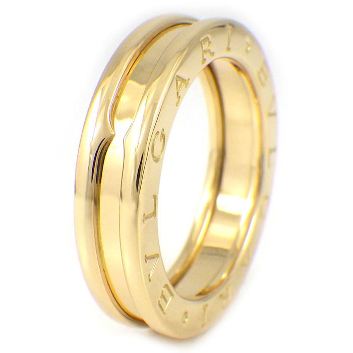 【最大3万円OFFクーポン配布中】 ブルガリ BVLGARI リング B-zero1 ビーゼロワン XS 336051 1バンド ロゴ K18YG 12号 / #52 【中古】