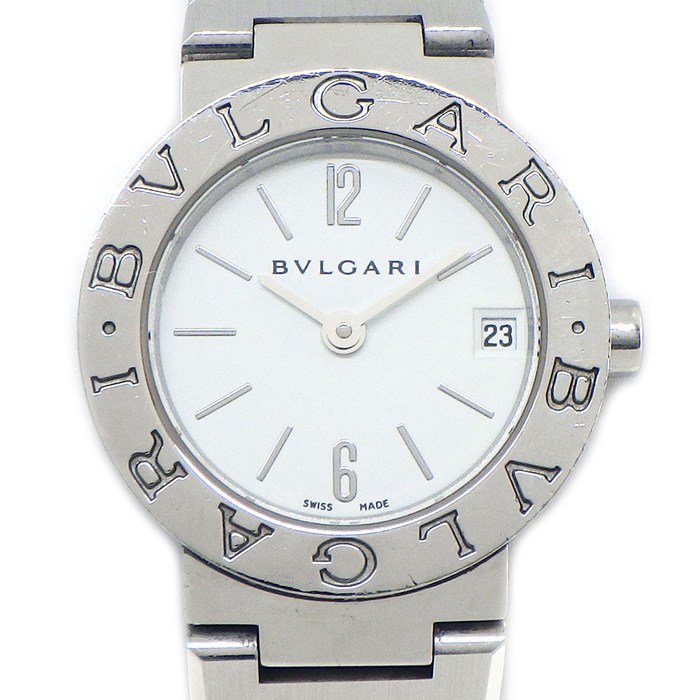 【15日限定★ポイント3倍】 ブルガリ BVLGARI 腕時計 ブルガリブルガリ BB23SS/BB23WSSD ホワイト文字盤 デイト SS クオーツアナログ 【中古】