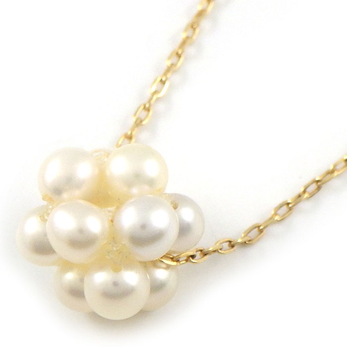 タサキ 田崎真珠 TASAKI ネックレス クラスター 12ポイント パール 3.5mm珠 K18YG 【中古】 38,870円