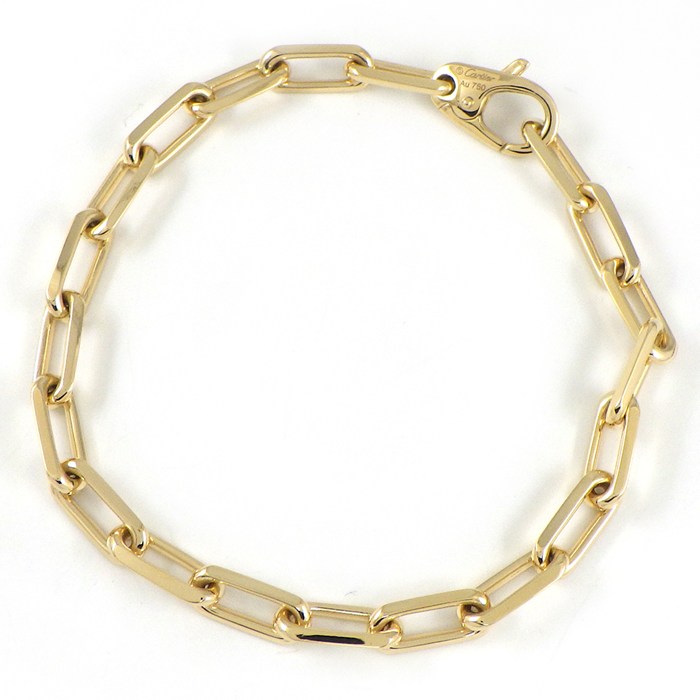 カルティエ Cartier ブレスレット サントス ミディアム B6021300 チェーン K18YG 【中古】