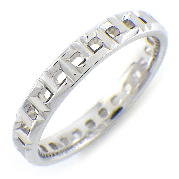 【最大3万円OFFクーポン配布中】 ティファニー Tiffany & Co. リング Tトゥルー ナロー 62508302 3.5mm幅モデル K18WG 16.5号 【中古】