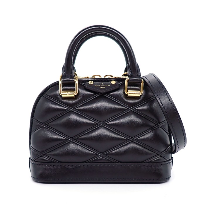 【最大3万円OFFクーポン配布中】 ルイ・ヴィトン LOUIS VUITTON ハンドバッグ ナノ アルマ マルタージュ M83048 ブラック ラムレザー カウハイドレザー 【中古】