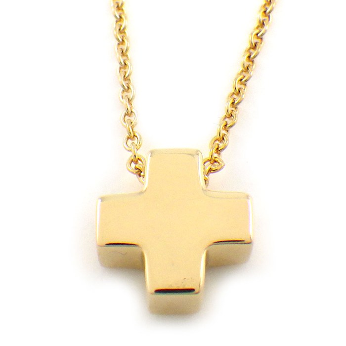 【20日限定★ポイント3倍】 ティファニー Tiffany & Co. ネックレス ローマンクロス K18YG 【中古】