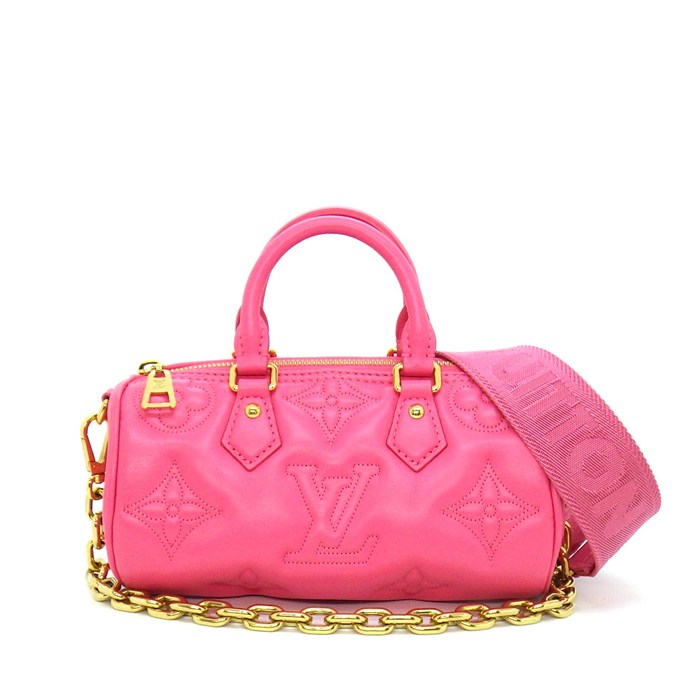ルイ・ヴィトン LOUIS VUITTON ハンドバッグ パピヨン BB M59826 ドラゴンフルーツ バブルグラムレザー ゴールド金具 【中古】｜ジェイビーワークス　店