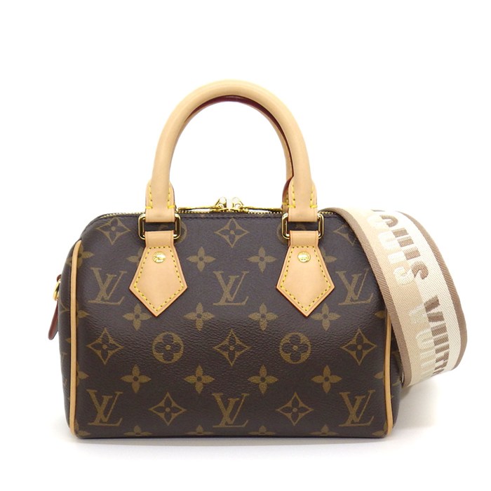 ルイ・ヴィトン LOUIS VUITTON ショルダーバッグ スピーディ バンドリエール 20 M46222 ブラウン ベージュ モノグラム ヌメ革 【中古】