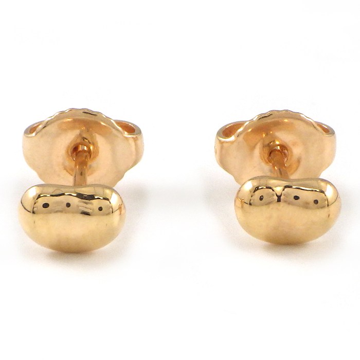 【最大3万円OFFクーポン配布中】 ティファニー Tiffany & Co. ピアス ビーンデザイン ビーンズ 60957282 幅5mmモデル K18PG 【中古】