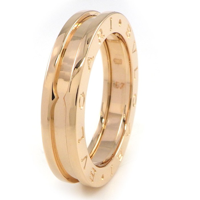【最大3万円OFFクーポン配布中】 ブルガリ BVLGARI リング B-zero1 ビーゼロワン XS 335998 1バンド ロゴ K18PG 17号 / #57 【中古】 110,000円