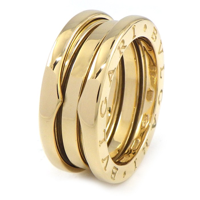 【30日限定★最大3万円OFF＆P3倍★】 ブルガリ BVLGARI リング B-zero1 ビーゼロワン 3バンド ロゴ K18YG 11.5号 / #52 【中古】｜ジェイビーワークス　店