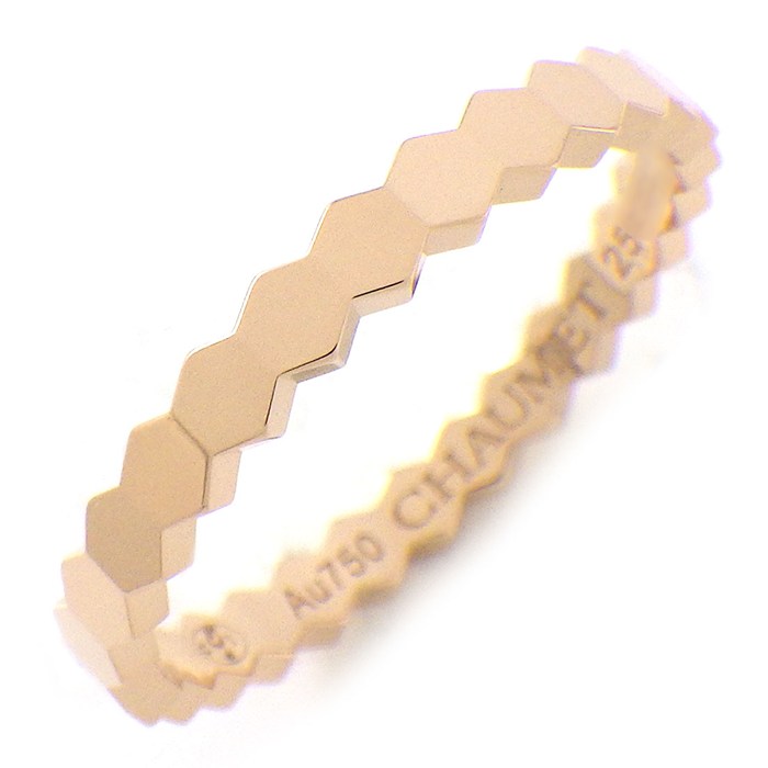 ショーメ Chaumet リング ビーマイラブ ハニカム 081931 2.5mm幅モデル K18PG 12号 / #52 【中古】