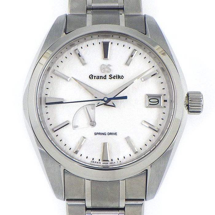 グランドセイコー Grand Seiko 腕時計 ヘリテージコレクション SBGA211/9R65-0AE0 雪白 ホワイト文字盤 デイト 裏スケ パワーリザーブ表示機能 チタン スプリングドライブ 【中古】