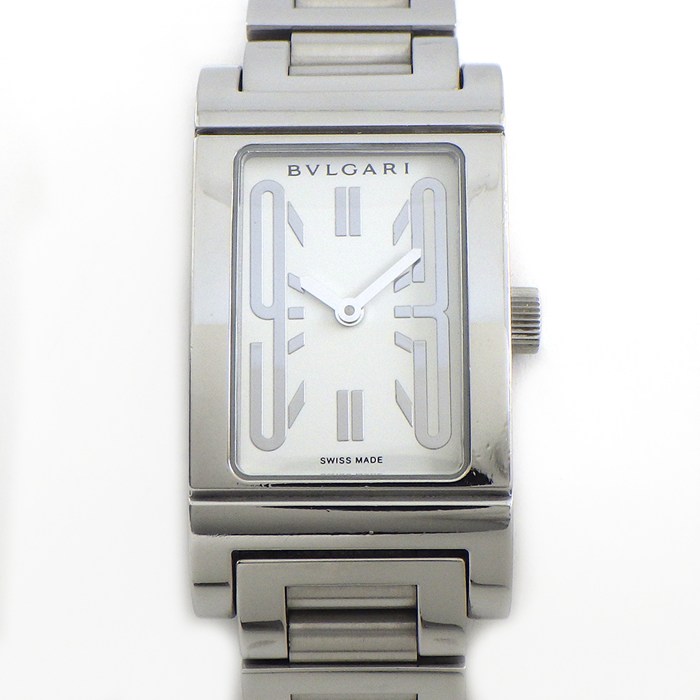 ブルガリ BVLGARI 腕時計 レッタンゴロ RT39S レクタンギュラー ホワイト文字盤 SS クオーツアナログ 【中古】|ジェイビーワークス 店