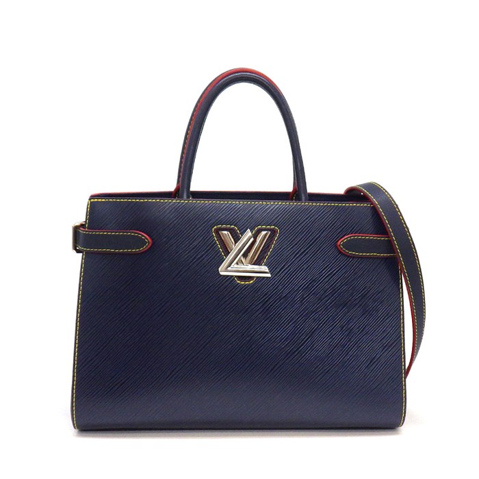 【25日限定★最大3万円OFF＆P3倍★】 ルイ・ヴィトン LOUIS VUITTON ハンドバッグ ツイスト トート M54980 2018年 アンディゴブルー レッド エピ レザー シルバー金具 【中古】｜ジェイビーワークス　店