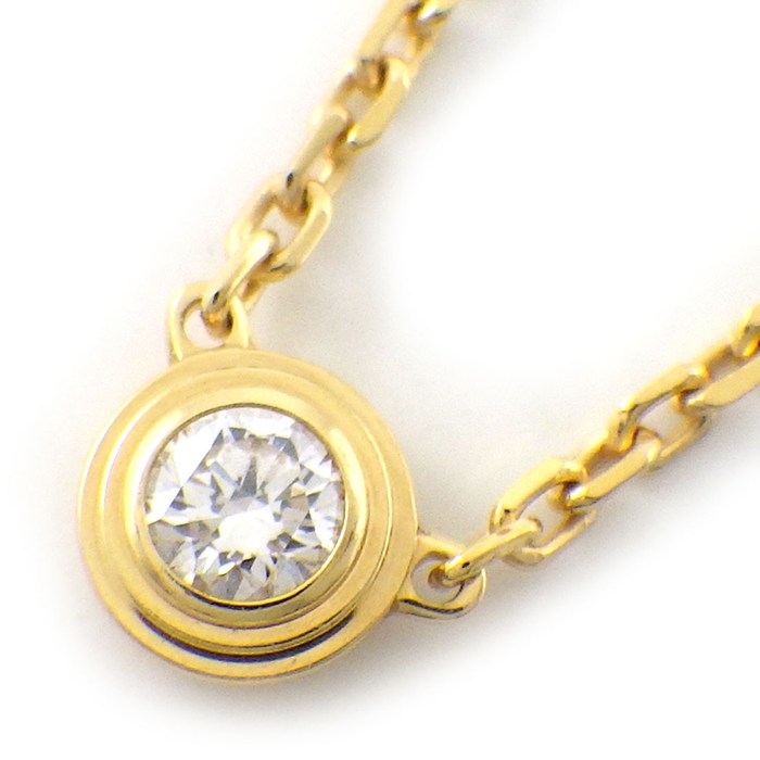 【25日限定★最大3万円OFF＆P3倍★】 カルティエ Cartier ネックレス ダムール XS ディアマン レジェ B7224517 1ポイント ダイヤモンド 0.04ct K18YG 【中古】｜ジェイビーワークス　店