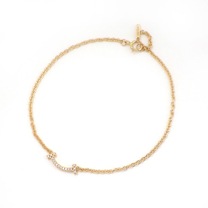 楽天市場 ティファニー Tiffany Co ブレスレット Tスマイル ミニ K18pg ダイヤモンド 中古 ジェイビーワークス 楽天市場店